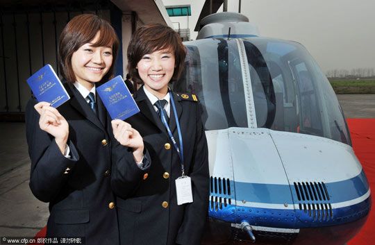 Завершилось обучение первой группы женщин-пилотов вертолетов 