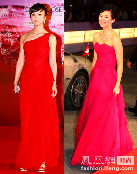 Сравнение модных нарядов красавиц-звезд Тан Вэй и Чжан Цзыи3