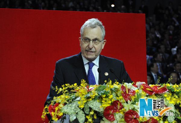 Срочно: президент МБВ Жан-Пьер Лафон выступает на церемонии открытия ЭКСПО-2010