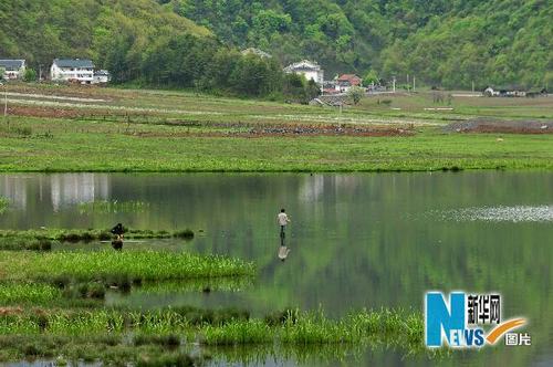 Живописное озеро Дацзюху в известном в Китае и мире заповеднике Шэньнунцзя