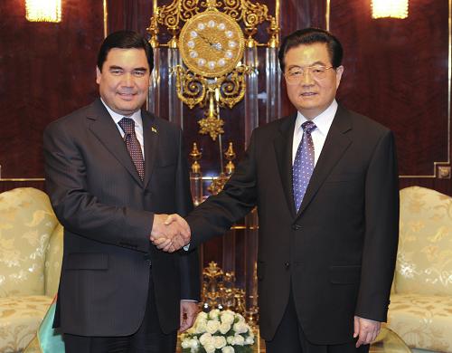 Ху Цзиньтао встретился с президентом Туркменистана Г. Бердымухамедовым