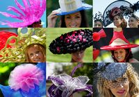Необычные дамские шляпы на королевских скачках в британском городе Аскот