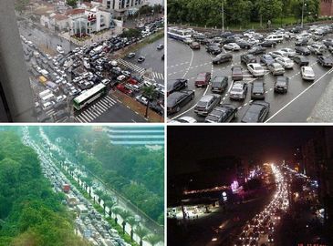 Автомобильные пробки в разных местах мира