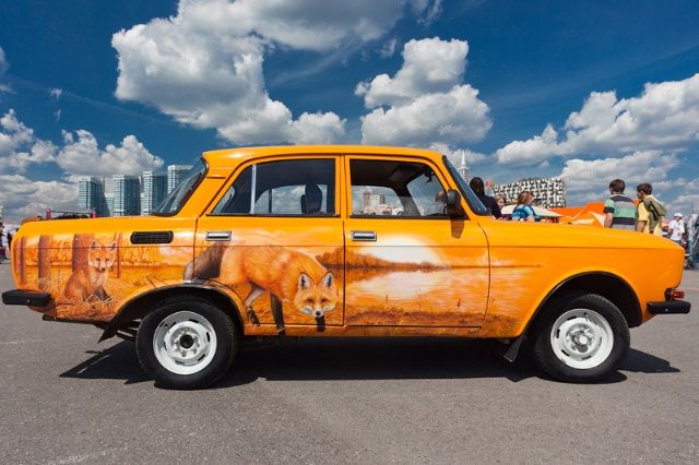 Красивые аэрографические рисунки на автомобилях
