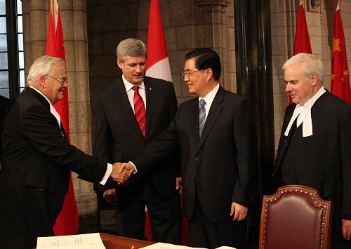 Переговоры Ху Цзиньтао с премьер-министром Канады С. Харпером