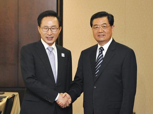 Срочно: Ху Цзиньтао встретился с президентом Республики Корея