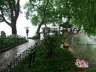 Тусклые пейзажи озера Наньху в городе Цзясин провинции Чжэцзян
