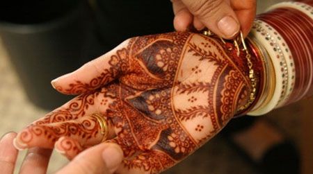 Живопись на руках индийских женщин 5