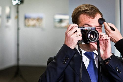 Любитель фотографии – президент России Медведев