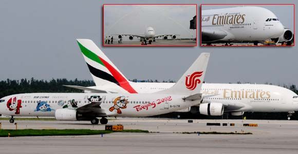 Самолет 'Аэробус-А380' начал курсировать между Пекином и Дубаем
