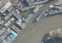 Фотографии после серьезных оползней и наводнений в уезде Чжоуцюй, сделанные с высоты птичьего полета самолетом-беспилотником