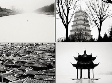 Пейзажные фото: Китай в черно-белых цветах