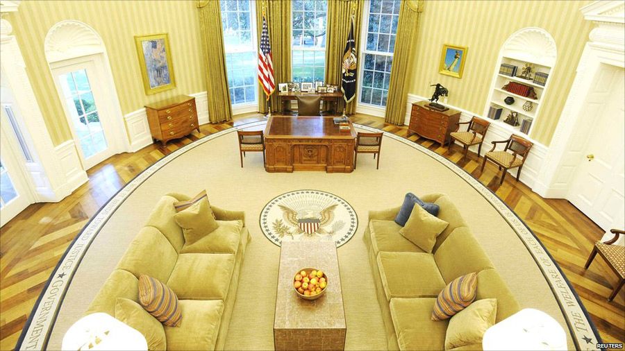 Овальный кабинет президента США передекорирован1