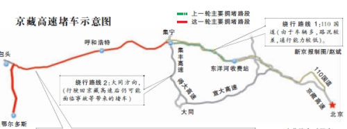 Новое «торжество» пробок на высокоскоростном шоссе Пекин-Тибет в сотни км. 