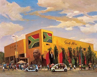 На фото: павильон Южно-Африканской Республики