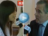 Чжан Пинпин берет интервью у председателя Национального собрания Франции