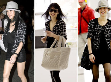 Модная Чжоу Сюнь демонстрирует разные стили одной и той же куртки5