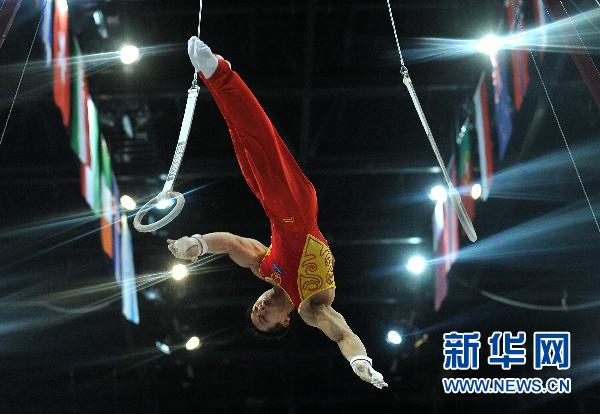 Срочно: Китайский спортсмен завоевал золотую медель в упражнениях на кольцах на Чемпионате мира по гимнастике3