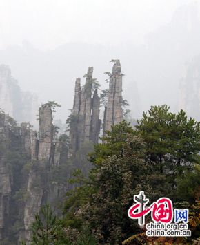 Красивые пейзажи горы Тяньцзышань