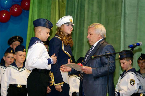 Церемония вступления в военную школу в России 1