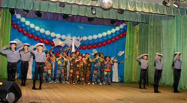 Церемония вступления в военную школу в России 2