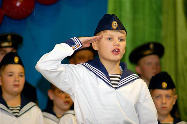 Церемония вступления в военную школу в России 3