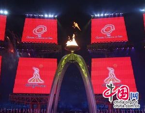 Церемония зажжения факела Азиатских игр в Гуанчжоу
