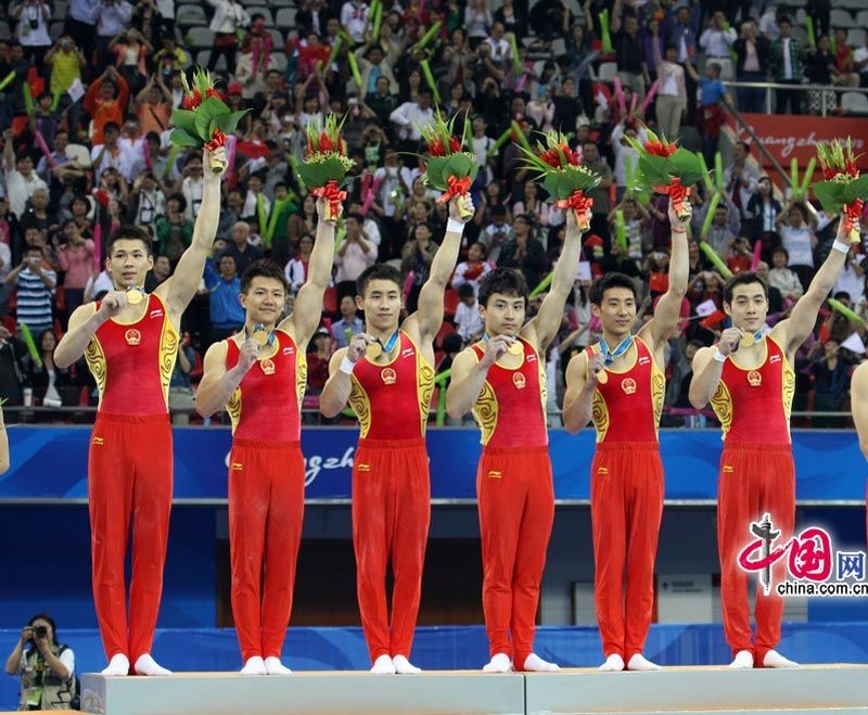Китайская мужская команда по гимнастике десятый раз стала чемпионом в Азиатских играх 1