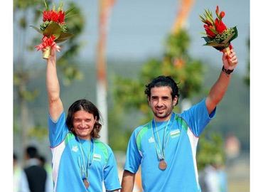 Спортсмены из Узбекистана завоевали бронзовую медаль в соревновании по гребному слалому на каноэ-двойках в Азиатских играх в Гуанчжоу