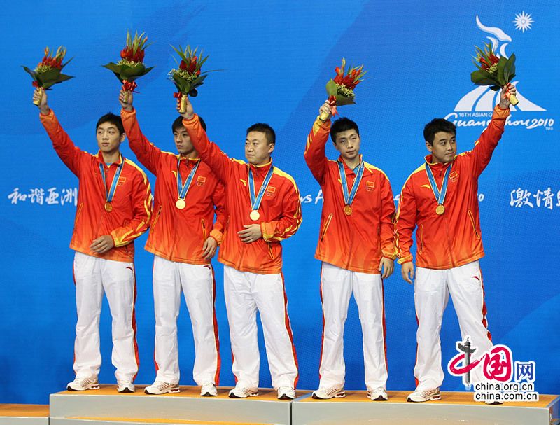 Мужская команда Китая по настольному теннису завоевала золотые медали на Азиатских играх1