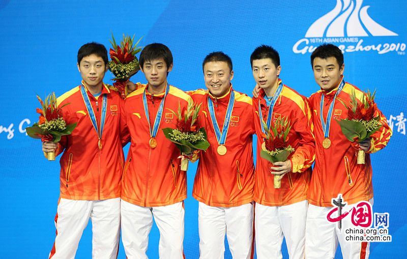 Мужская команда Китая по настольному теннису завоевала золотые медали на Азиатских играх2