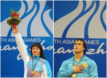 Спортсмены из Казахстана завоевали две золотые медали в соревновании по тяжелой атлетике в Азиатских играх в Гуанчжоу