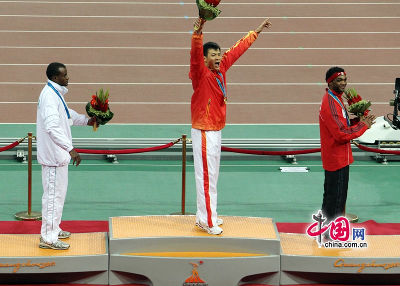 Лао И завоевал первую для Китая золотую медаль в соревновании по бегу на 100 метров в истории Азиатских игр 2