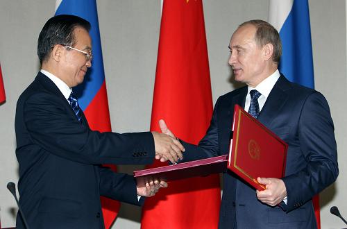 Вэнь Цзябао и В. Путин провели 15-ю регулярную встречу глав правительств Китая и России