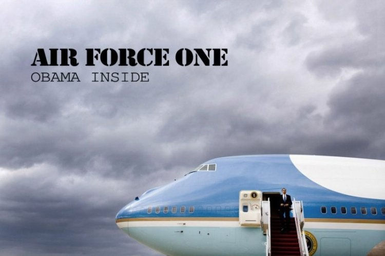 Президент США Барак Обама на «Air Force 1»