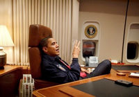 Президент США Барак Обама на «Air Force 1»