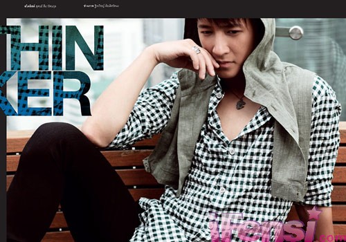 Популярный китайский певец Хань Гэн попал на обложку модного тайского журнала 