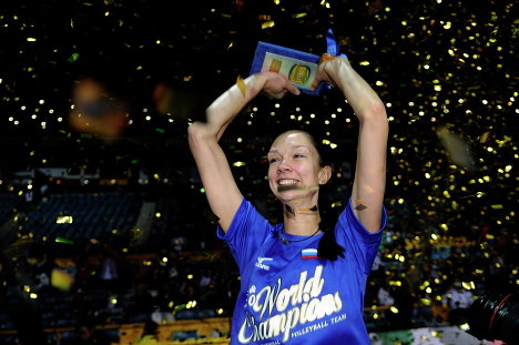 Екатерина Гамова (на фото) в составе женской сборной России по волейболу выиграла чемпионат мира-2010, став самой ценной волейболисткой турнира.