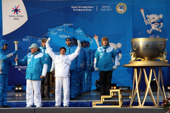 Огонь 7-х зимних Азиатских игр-2011 прибыл в Казахстан