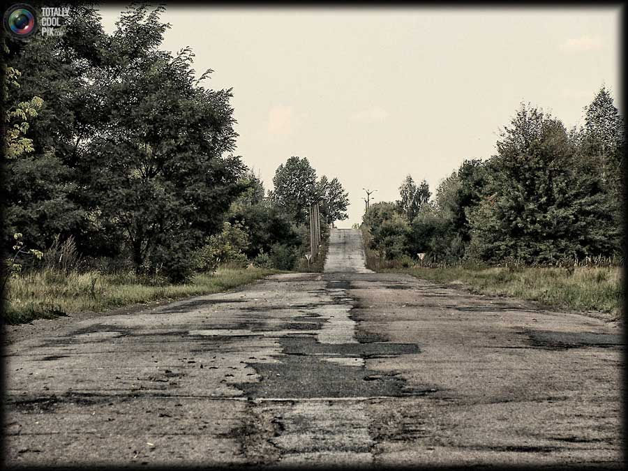 Вход в страшный город Чернобыль 