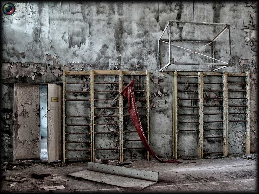 Вход в страшный город Чернобыль 