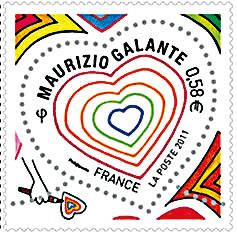 Во Франции выпущены почтовые марки в честь Дня святого Валентина 