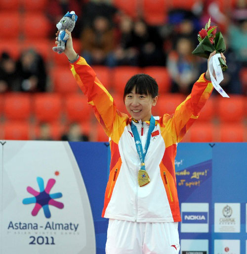 /Азиада-2011/Китайская конькобежка Ван Фэй выиграла золото Азиады2