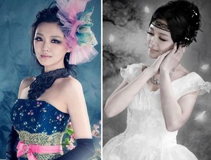Тайваньская звезда Сюй Сиюань в свадебных платьях