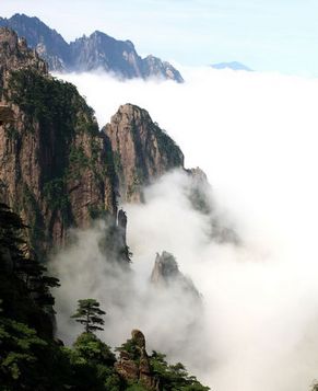 Весенняя красота в горах Хуаншань