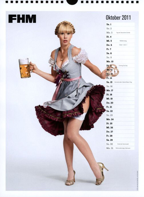 Календарь с фотографиями сексуальных девушек от журнала «FHM» 10