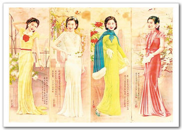 Модные девушки в фотографиях о старом Шанхае