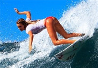 Aлана Блоншар - суперсексуальная красавица на доске для серфинга!