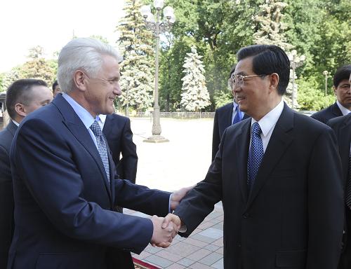 Ху Цзиньтао встретился с председателем Верховной Рады Украины В. Литвиным