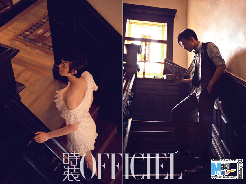 Супруги-актеры Дэн Чао и Сунь Ли на обложке «L&apos;Officiel» 